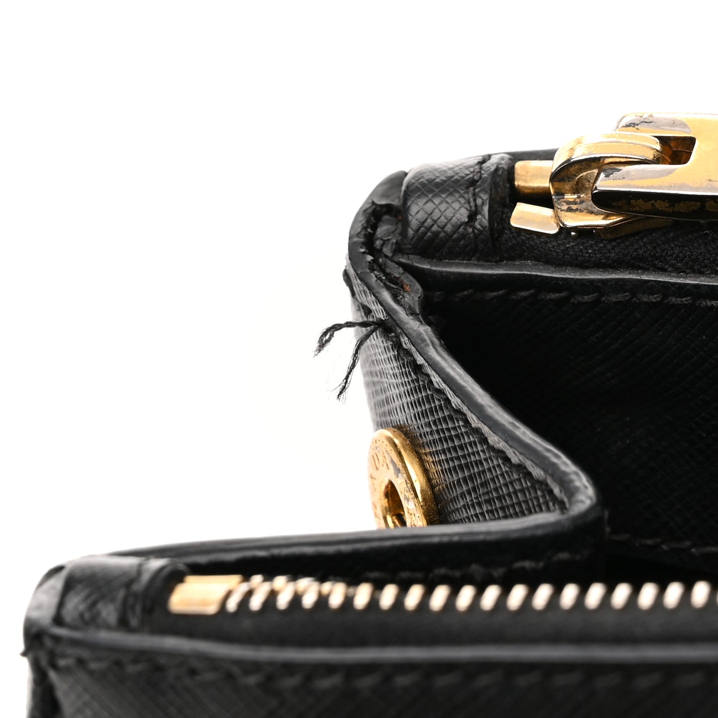 Saffiano Medium Galleria Double Zip Tote Black