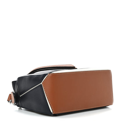 Loewe Calfskin Mini Puzzle Bag Deep Blue Soft White 3 of 5