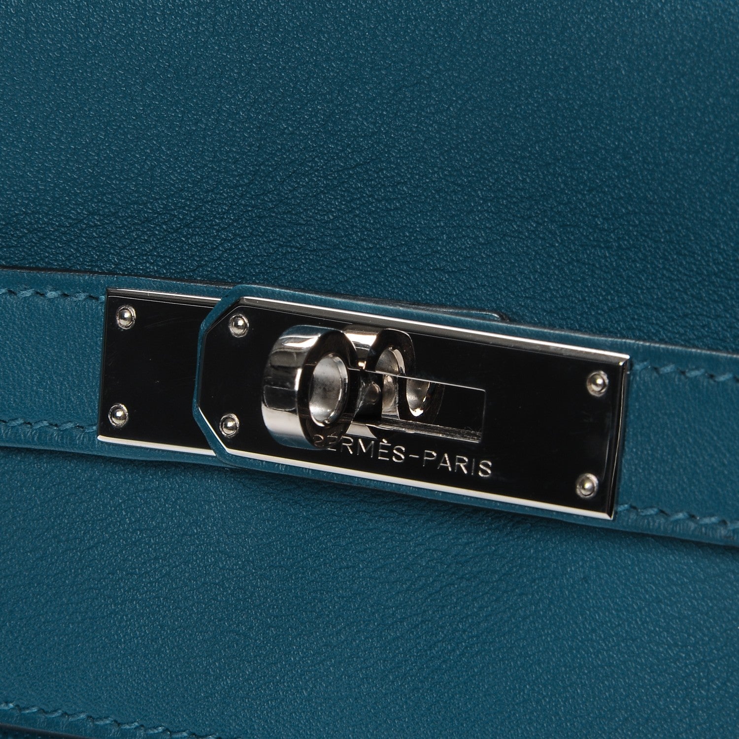 Hermes Veau Swift Sac Berline 28 Bleu Thalassa 6 of 8