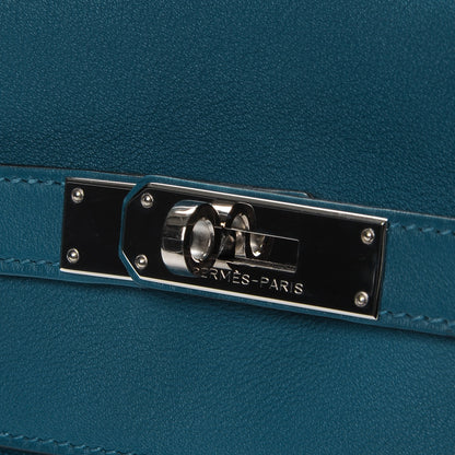 Hermes Veau Swift Sac Berline 28 Bleu Thalassa 6 of 8