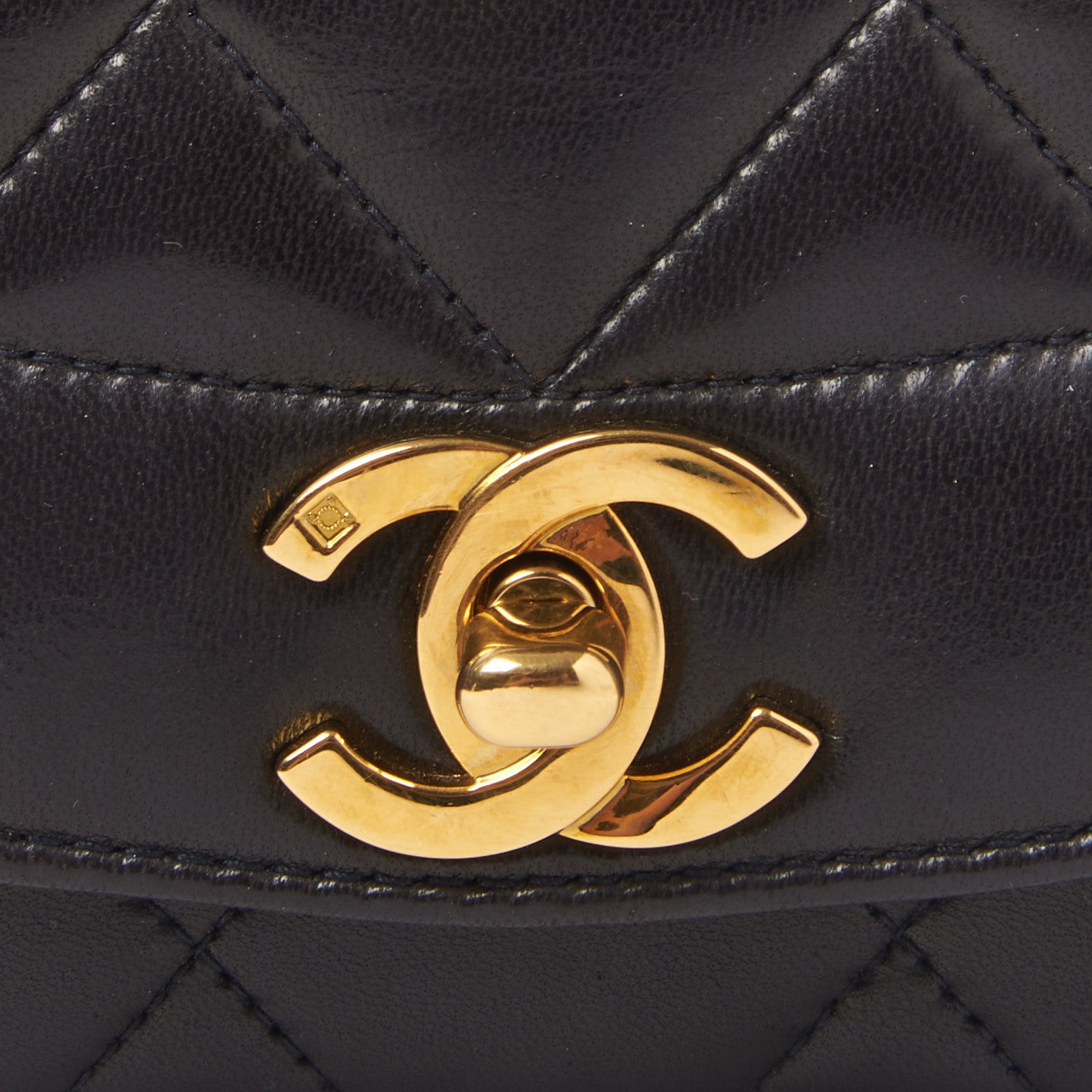 Lambskin Quilted Small Single Flap Bag Black