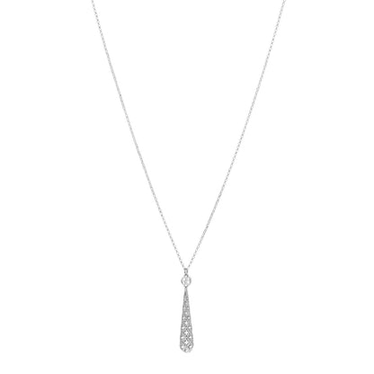 Gucci 18K White Gold Diamantissima Pendant Necklace 1 of 4