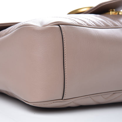 Gucci Calfskin Matelasse Heart Large GG Marmont Shoulder Bag Porcelain Rose 10 of 12