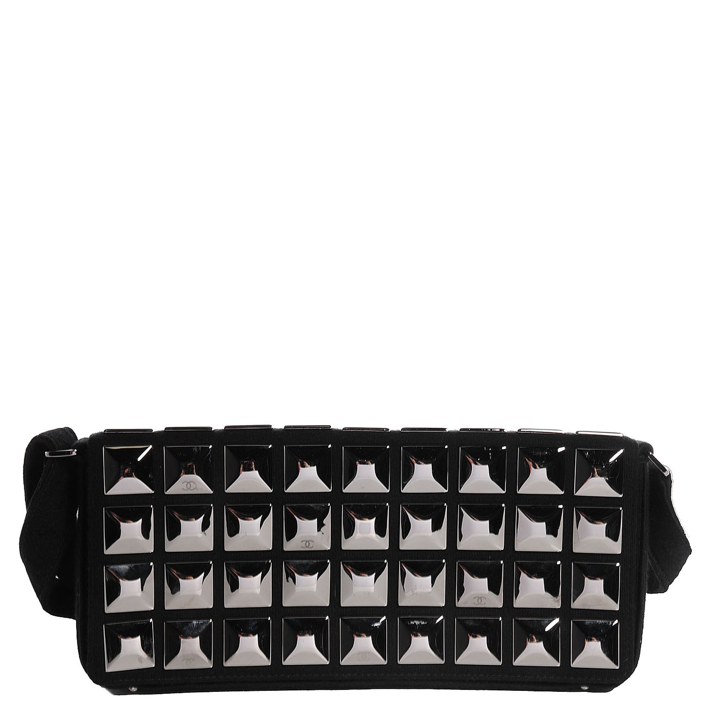 Jersey CC Pyramid Stud Flap Black