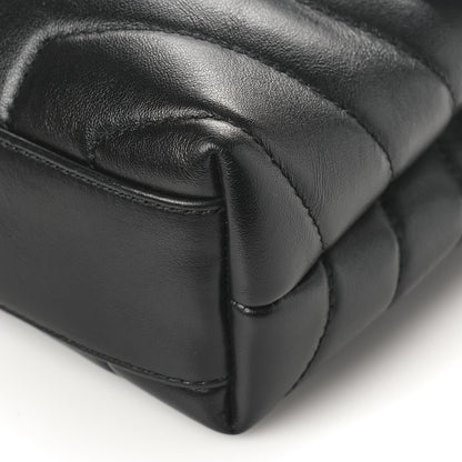 Saint Laurent Calfskin Y Quilted Monogram Monochrome Toy Loulou Crossbody Bag Black 8 of 8
