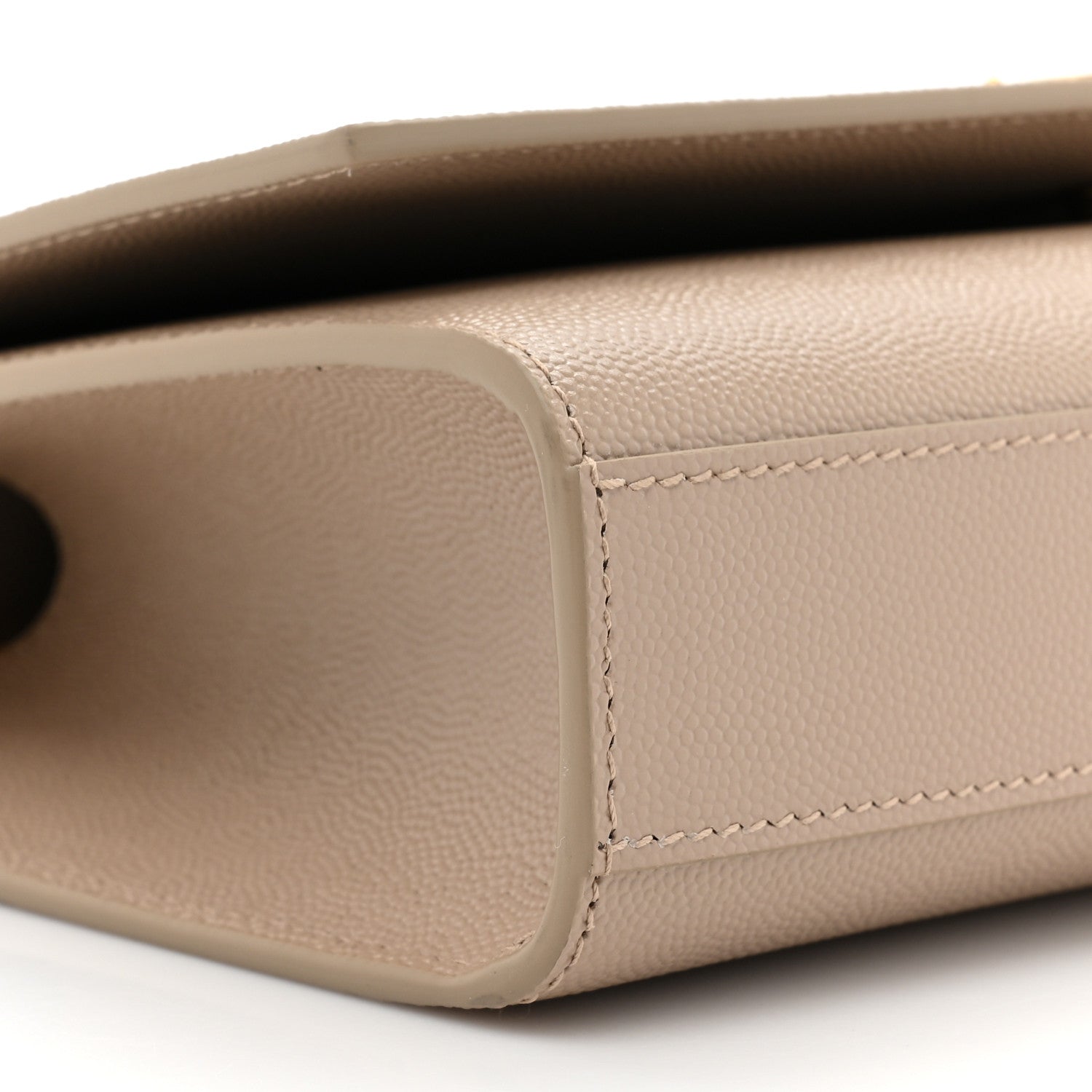 Saint Laurent Grain De Poudre Medium Monogram Kate Satchel Dark Beige 8 of 10