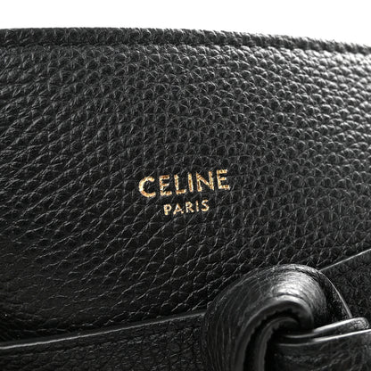 Celine Soft Grained Calfskin Medium Belt Cabas Phantom Black 6 of 11