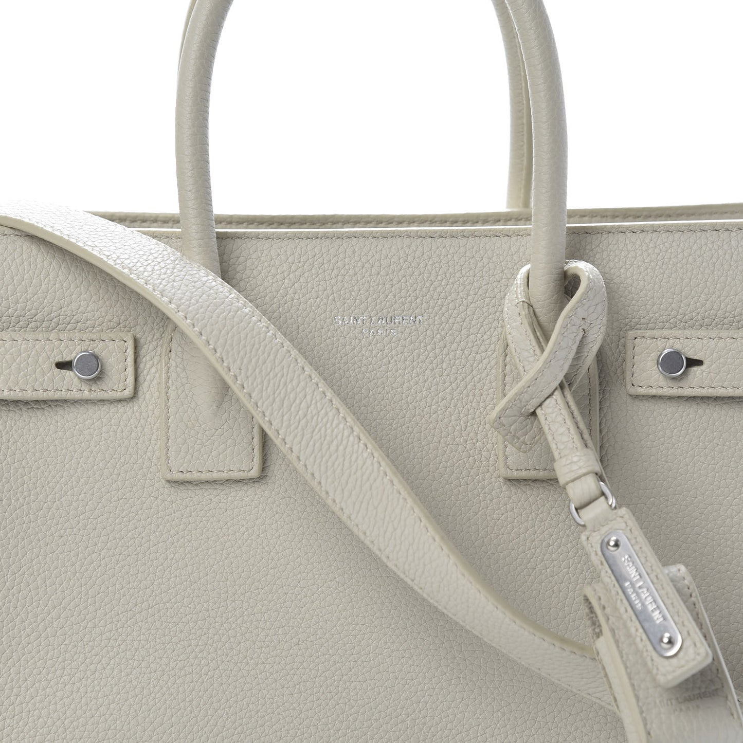Grained Calfskin Baby Sac De Jour Souple Ivory