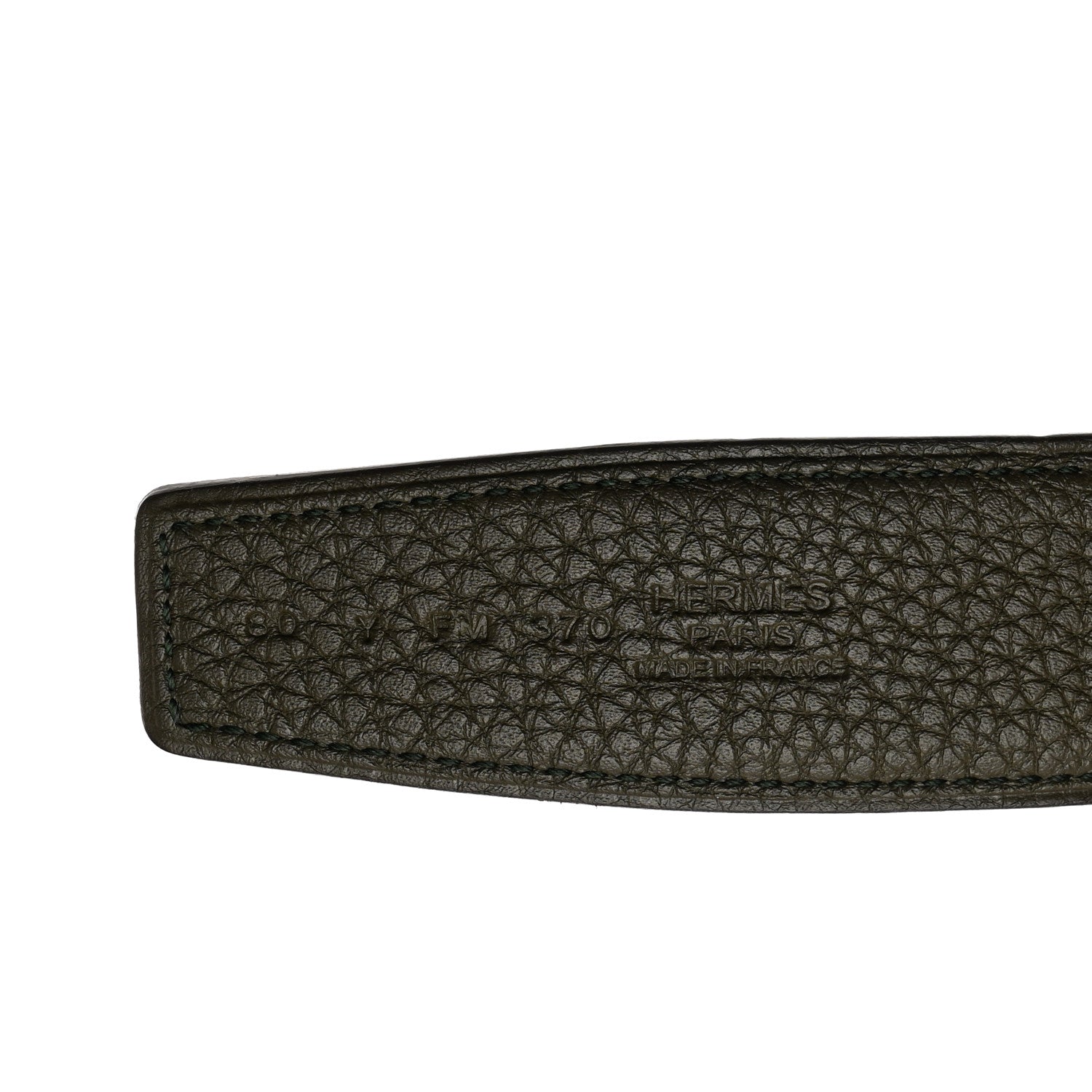 Hermes Box Togo PVD Plated 32mm H Belt 80 Plomb Vert De Gris 8 of 9