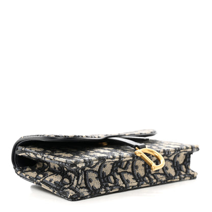 Christian Dior Oblique Saddle Belt Bag Blue 4 of 9