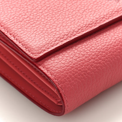 MCM Grained Calfskin Wallet Pink 9 of 10