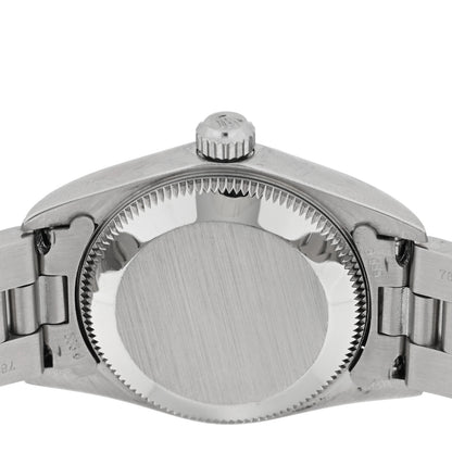 Rolex Stainless Steel 24mm Oyster Perpetual Watch Black 76080 4 of 5