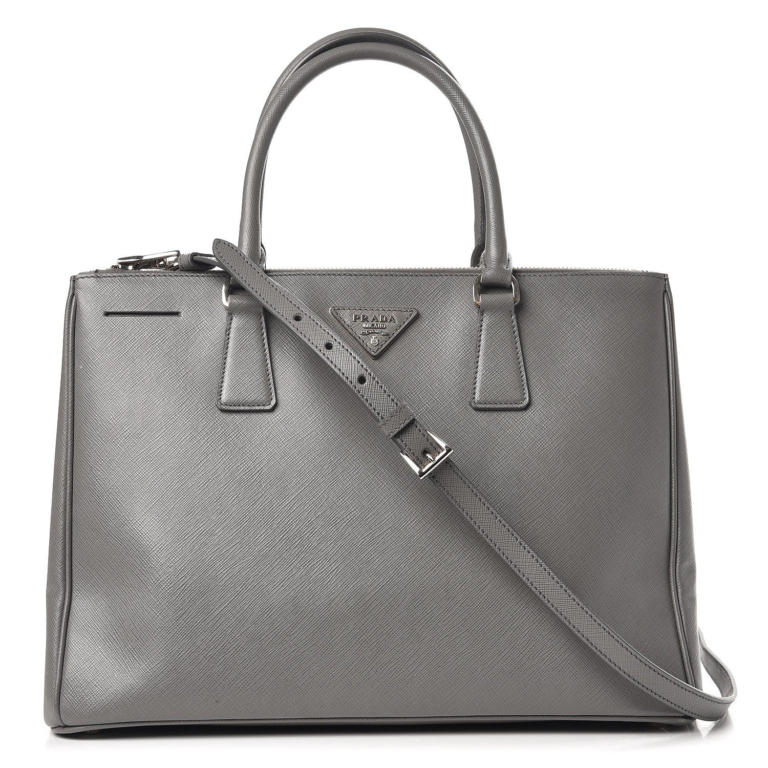 Prada Saffiano Medium Galleria Double Zip Tote Marmo 1 of 12