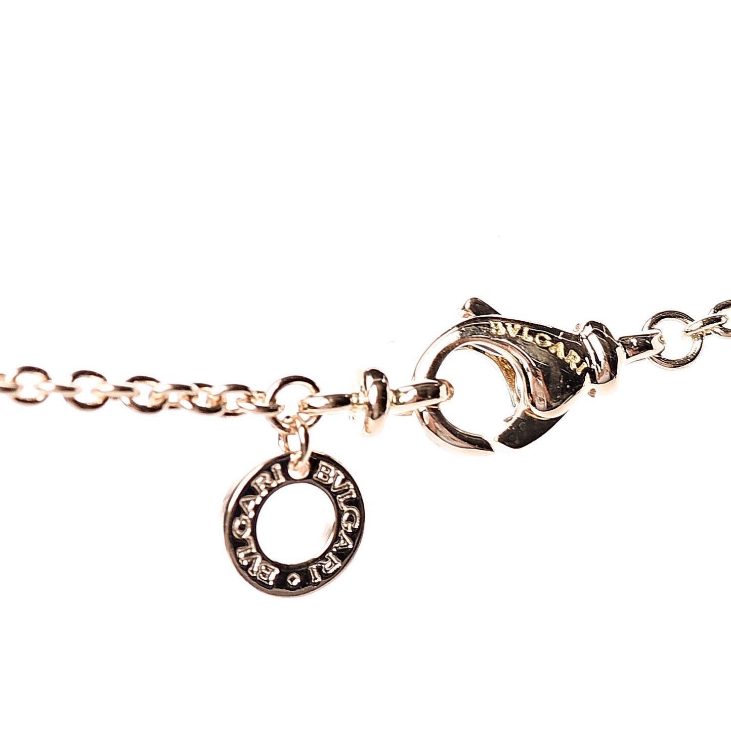 18K Yellow Gold Diamond BVLGARI BVLGARI Pave Pendant Necklace