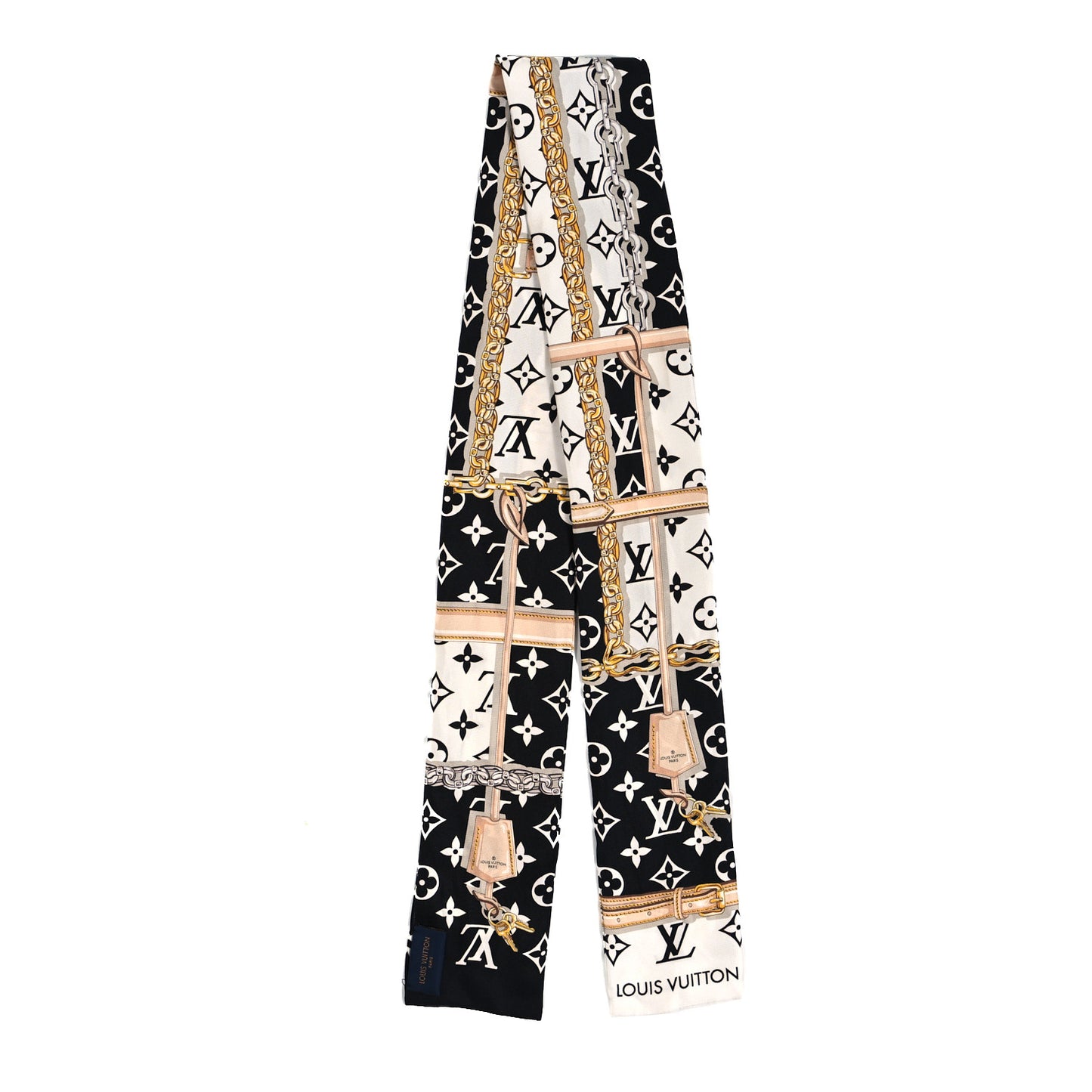 Silk Monogram Confidential Bandeau Black