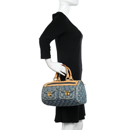 Louis Vuitton Monogram Denim Neo Speedy Blue 2 of 15