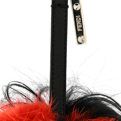Fendi Mink Goat Fur QuTweet Funkyfur Bag Bug Charm Red 3 of 4