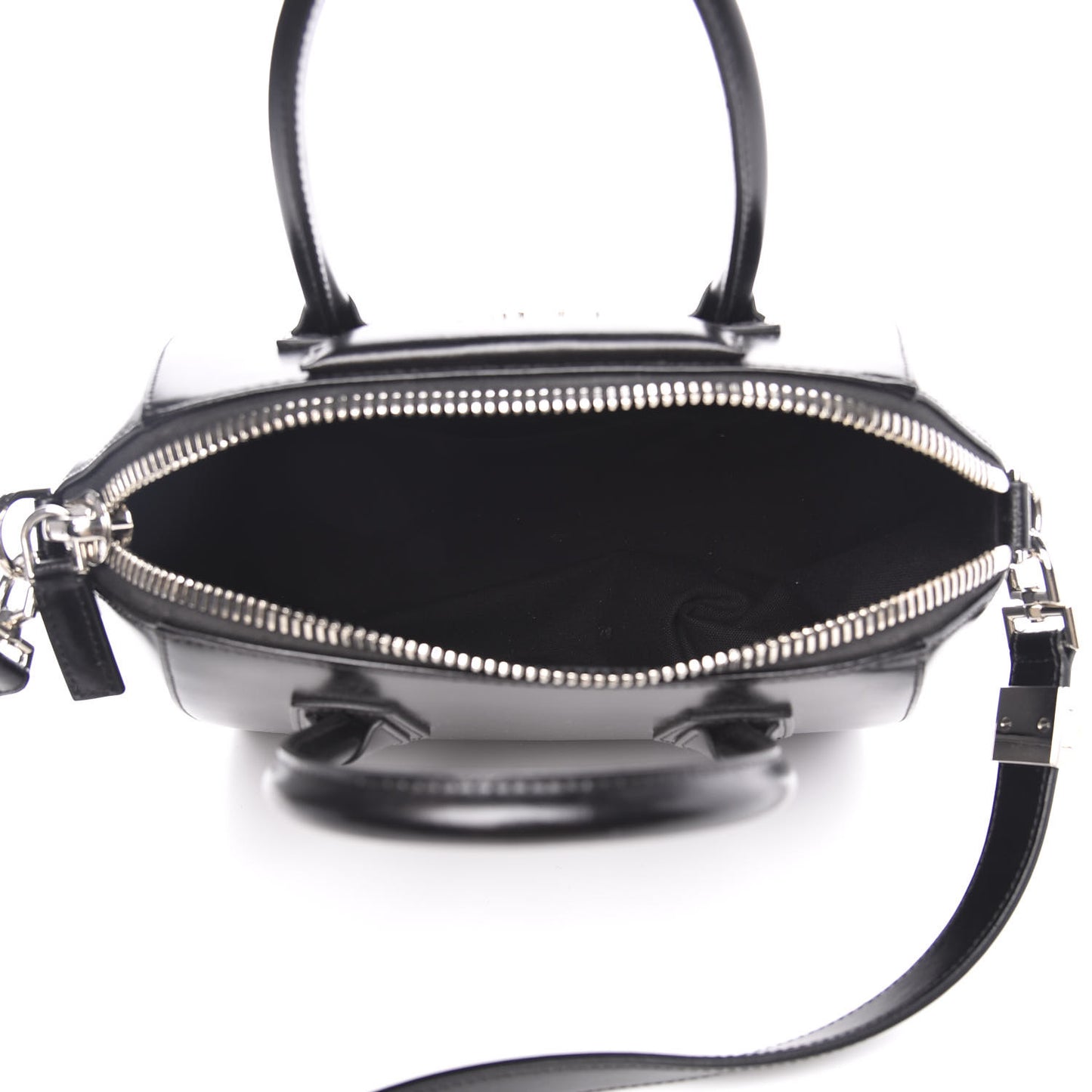 Shiny Lord Calfskin Small Antigona Black