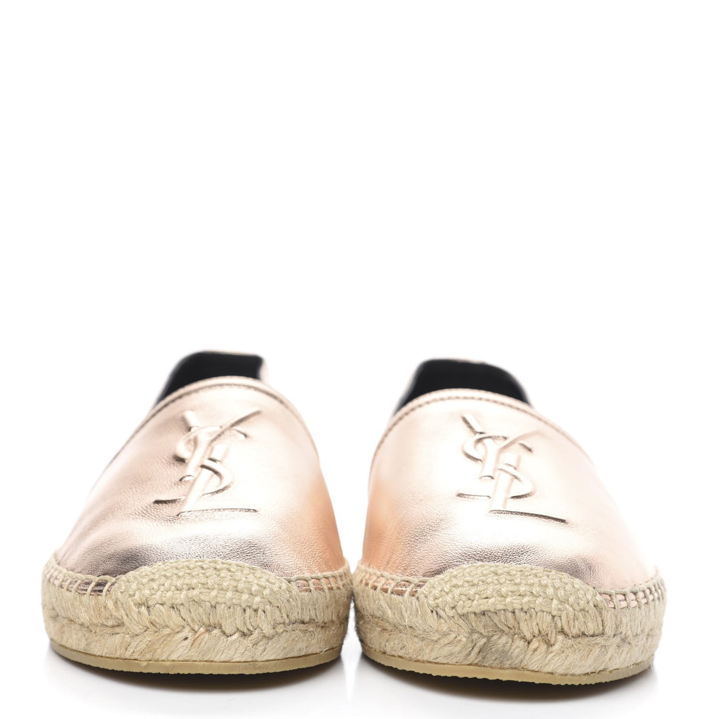 Metallic Lambskin Monogram Espadrilles 36.5 Blush