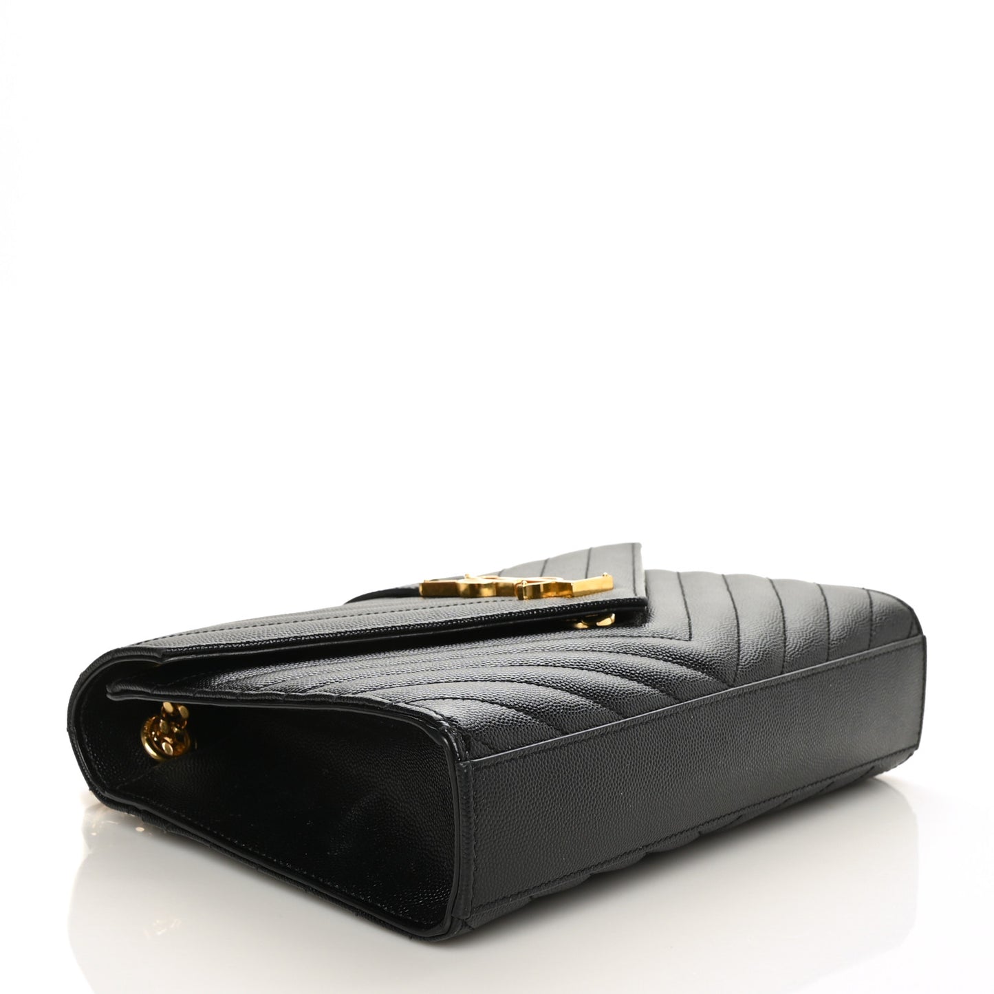 Grain De Poudre Matelasse Chevron Medium Monogram Satchel Black