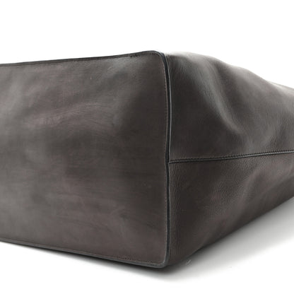 The Row Polished Saddle Calfskin Idaho XL Dark Brown 9 of 10