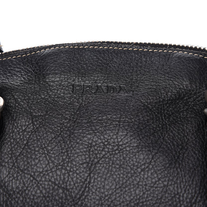 Prada Calfskin Wrapping Satchel Bag Black 15 of 16