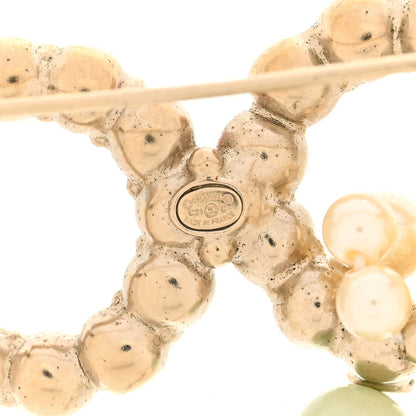 Chanel Resin Pearl Crystal Coco Dangling Brooch Gold 3 of 3