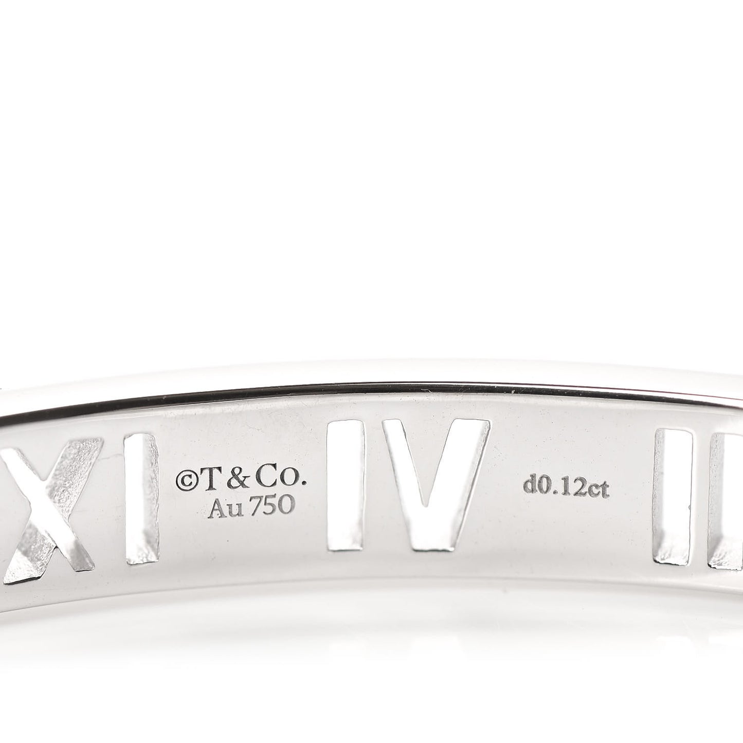 18K White Gold Diamond Atlas Pierced Hinged Bangle Bracelet