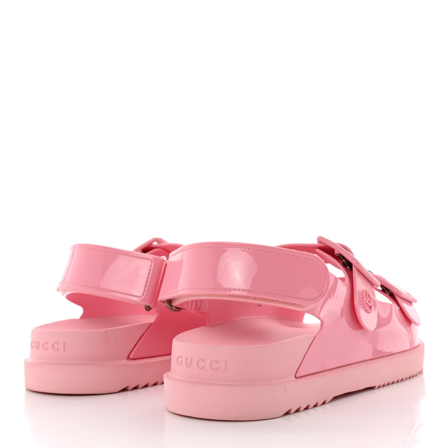 Gucci Rubber Mini Double G Womens Isla Dad Sandals 37 Wild Rose 4 of 11