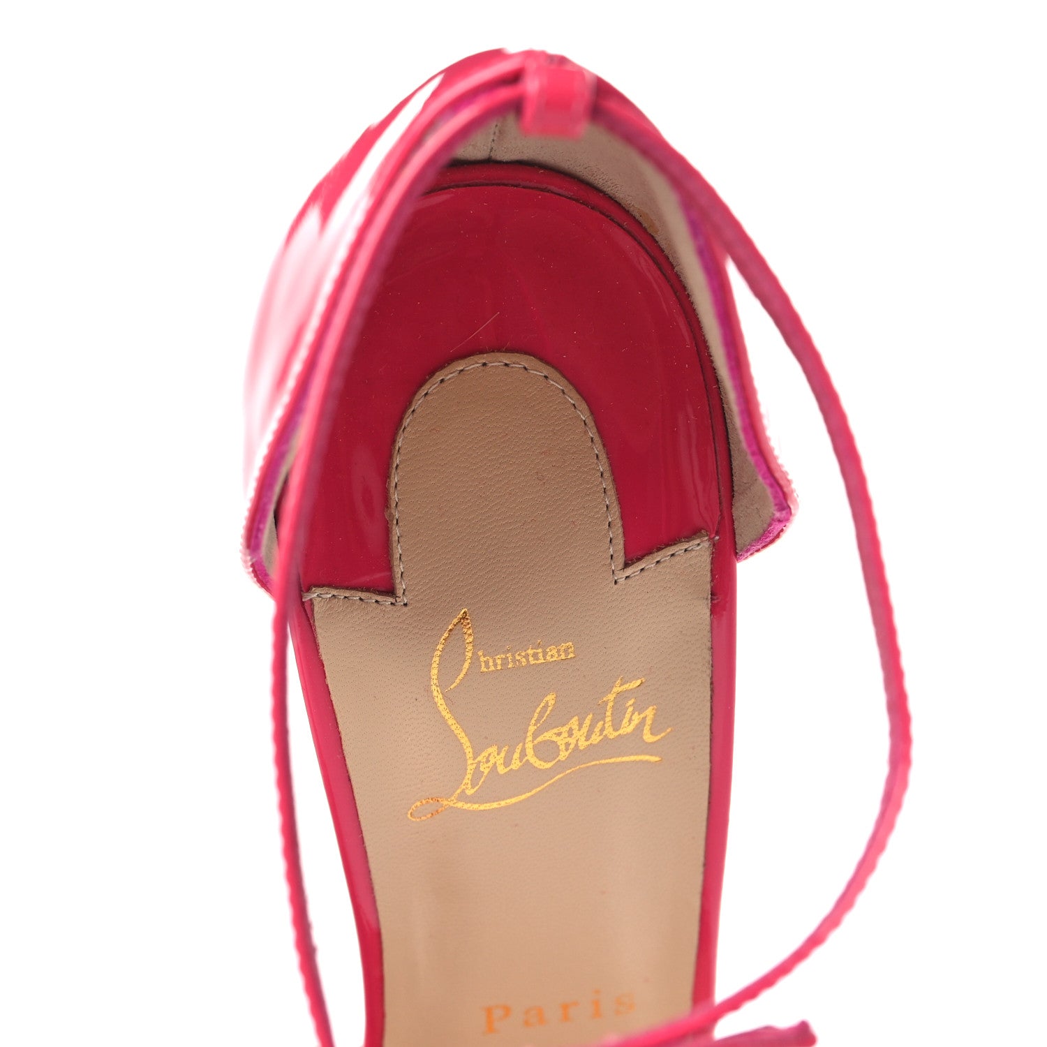 Christian Louboutin Patent Ankle Strap Sandals 40 Pink 8 of 8