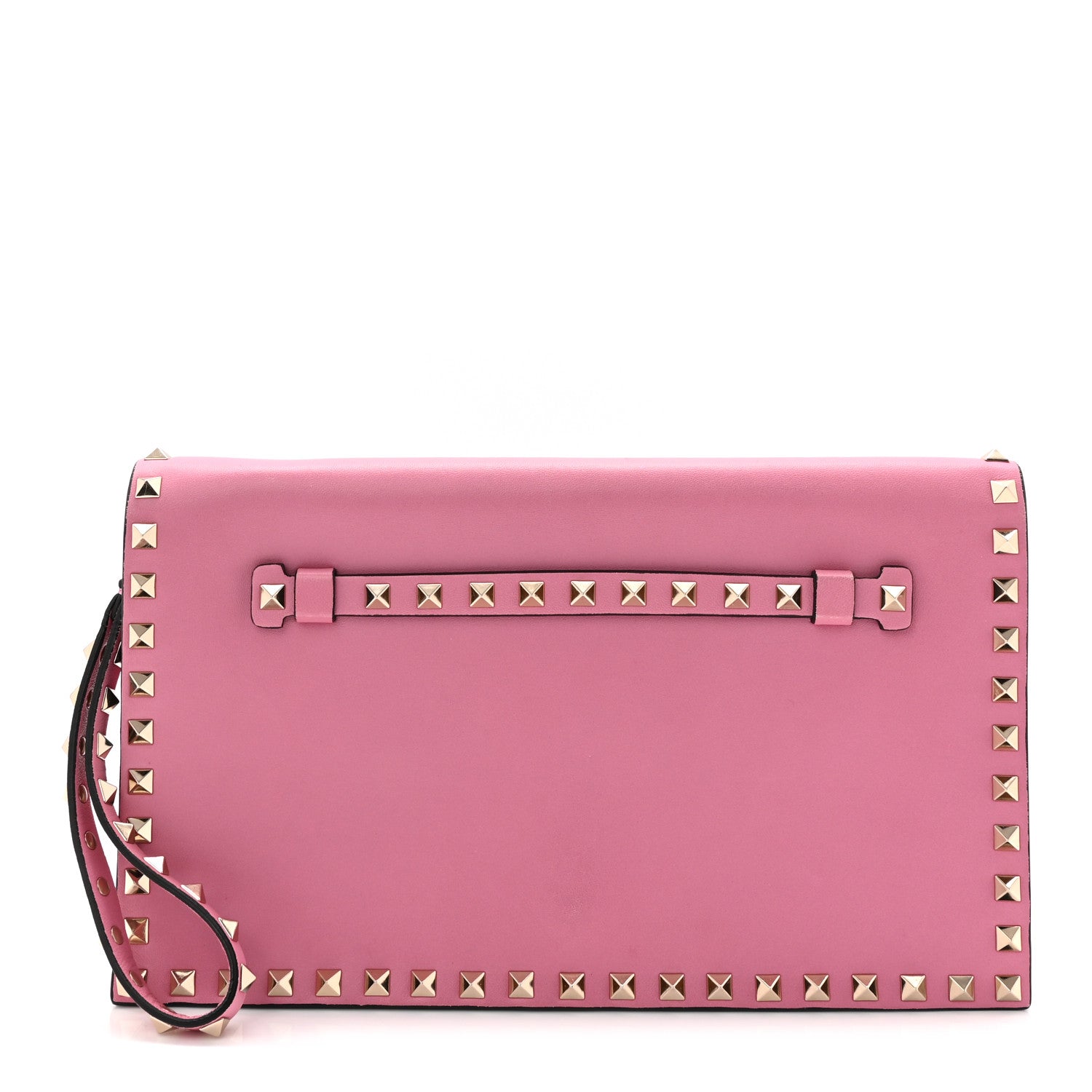Valentino Garavani Nappa Rockstud Wristlet Clutch Ninphea 1 of 7