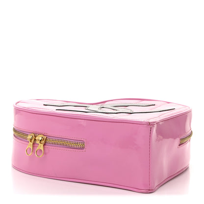 Chanel Patent Quilted CC Barbie Heart Vanity Case Pink 6 of 25