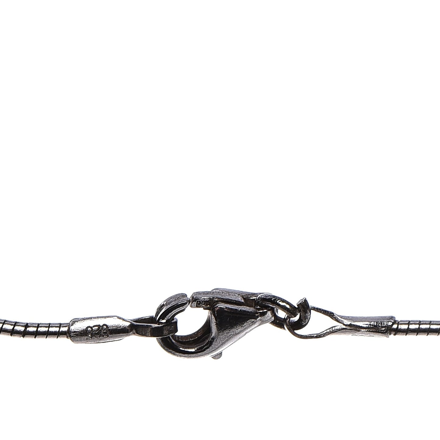 Lacquered Palladium Pop H Necklace Orange