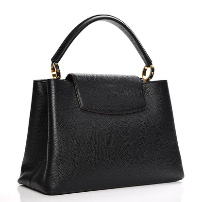 Louis Vuitton Taurillon Capucines MM Black 3 of 10