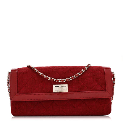 Chanel Patent Jersey Quilted 2.55 Reissue East West Flap Red 1 of 10