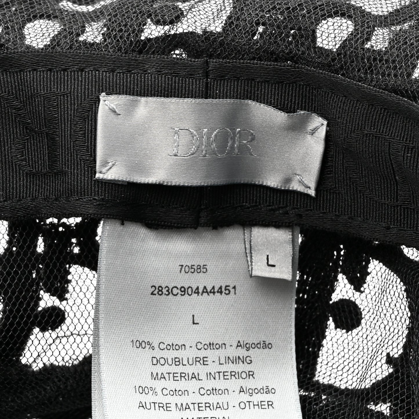 Oblique Woven B Dior Bucket Hat L Black