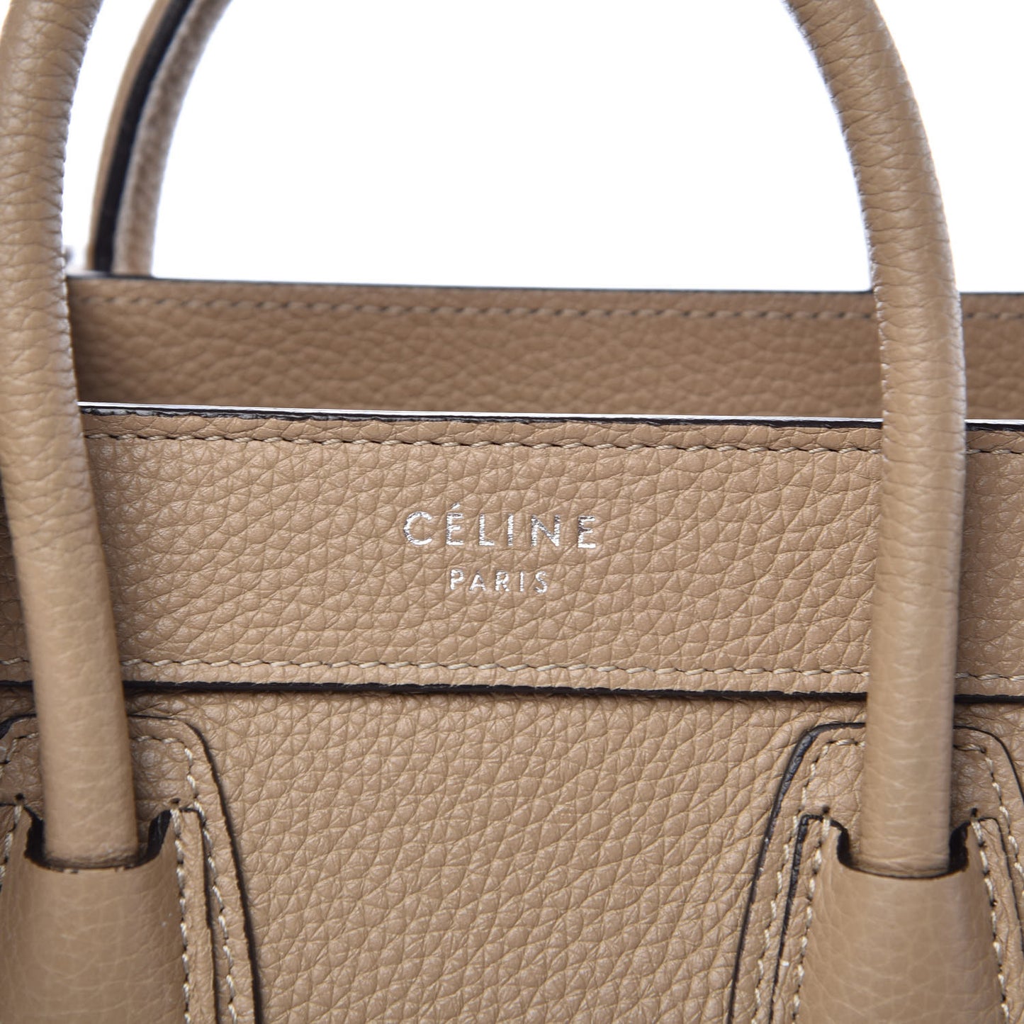 Drummed Calfskin Nano Luggage Dune