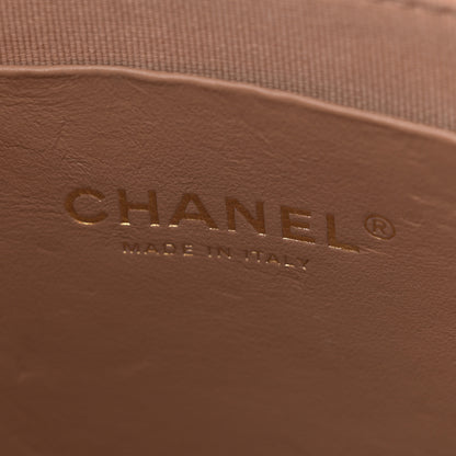 Chanel Shiny Crumpled Lambskin Quilted Large Trendy Chain Around Hobo Dark Beige 6 of 11