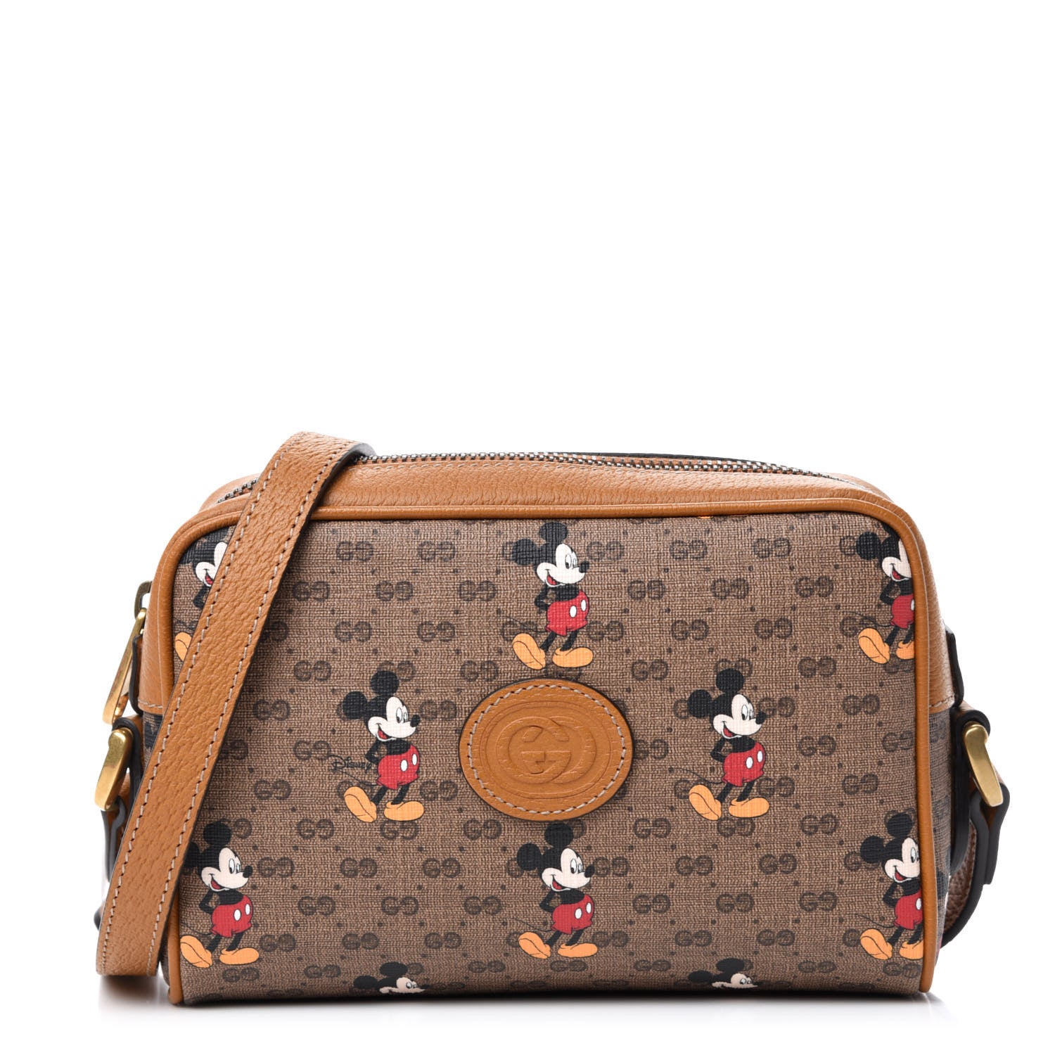Gucci X DISNEY Mini Vintage GG Supreme Monogram Mickey Mouse Shoulder Bag Beige Vintage Sun Oil 1 of 11