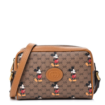 Gucci X DISNEY Mini Vintage GG Supreme Monogram Mickey Mouse Shoulder Bag Beige Vintage Sun Oil 1 of 11