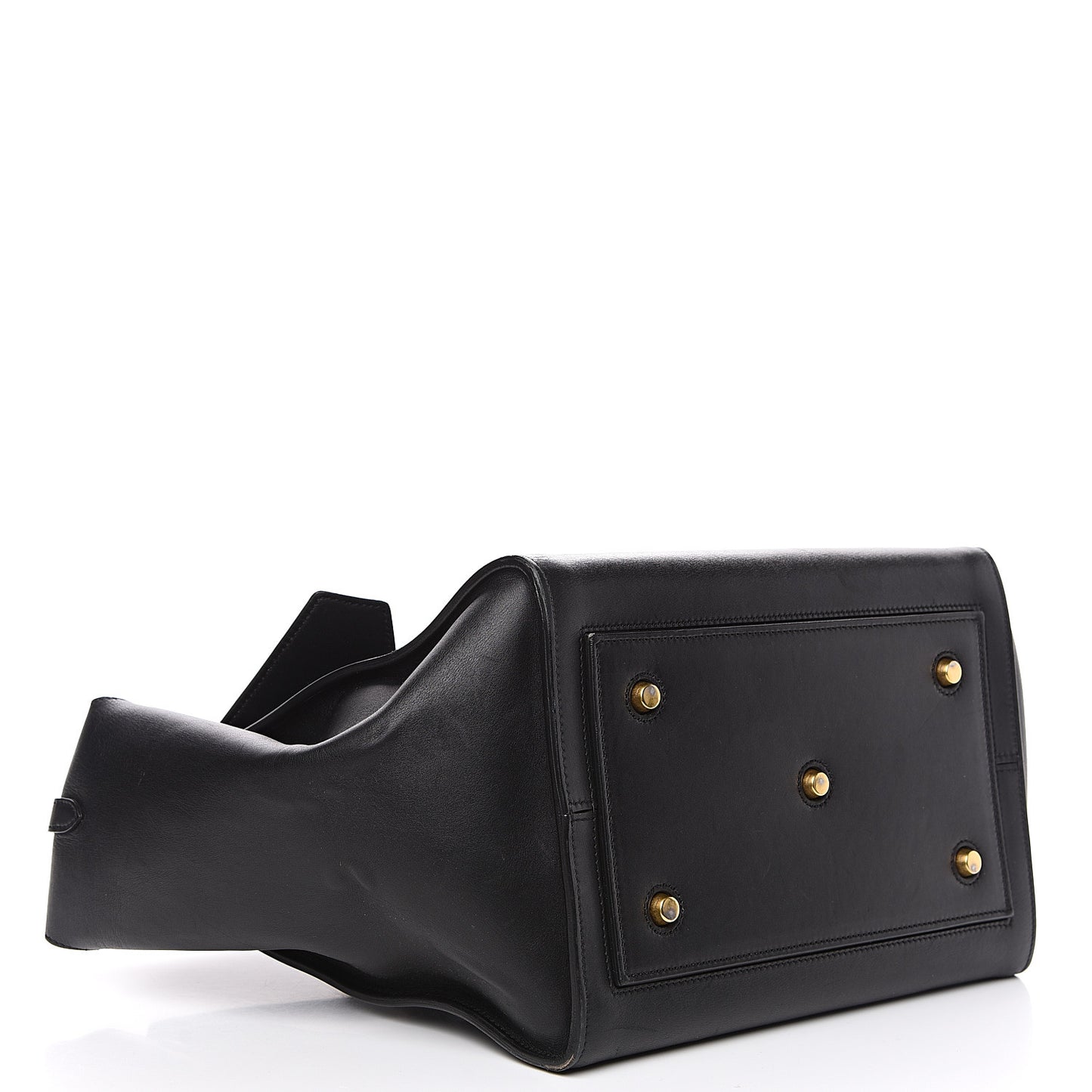 Smooth Calfskin Small Tie Knot Tote Black