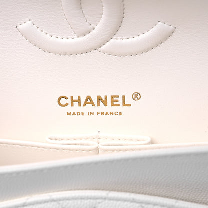 Chanel Caviar Quilted Medium Double Flap White 6 of 10
