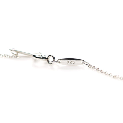 Tiffany Sterling Silver Diamond .09ct Elsa Peretti Diamonds by the Yard Pendant Necklace 5 of 7