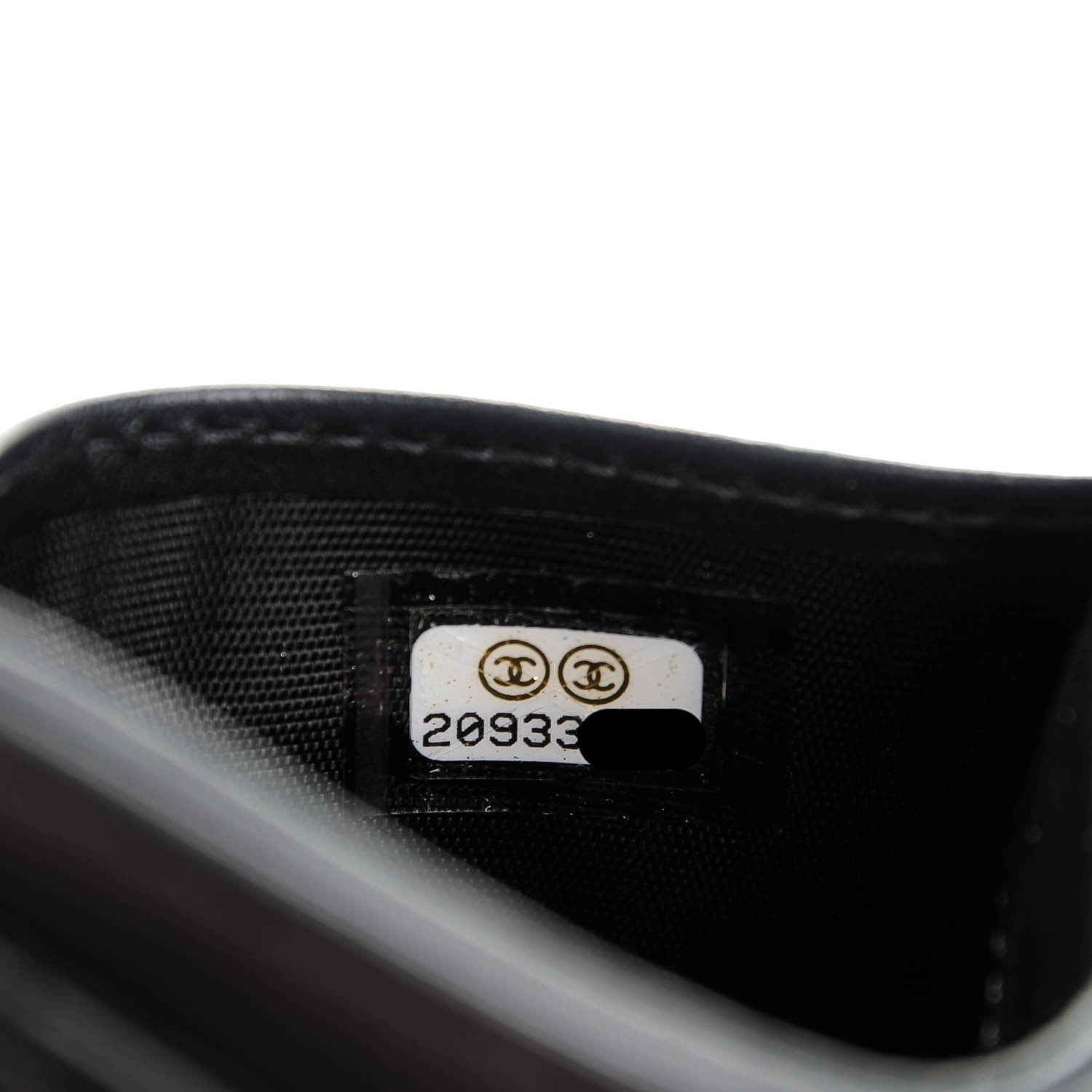 Chanel Lambskin Chevron Quilted Card Holder Black 8 of 8