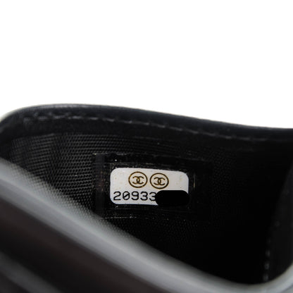 Chanel Lambskin Chevron Quilted Card Holder Black 8 of 8