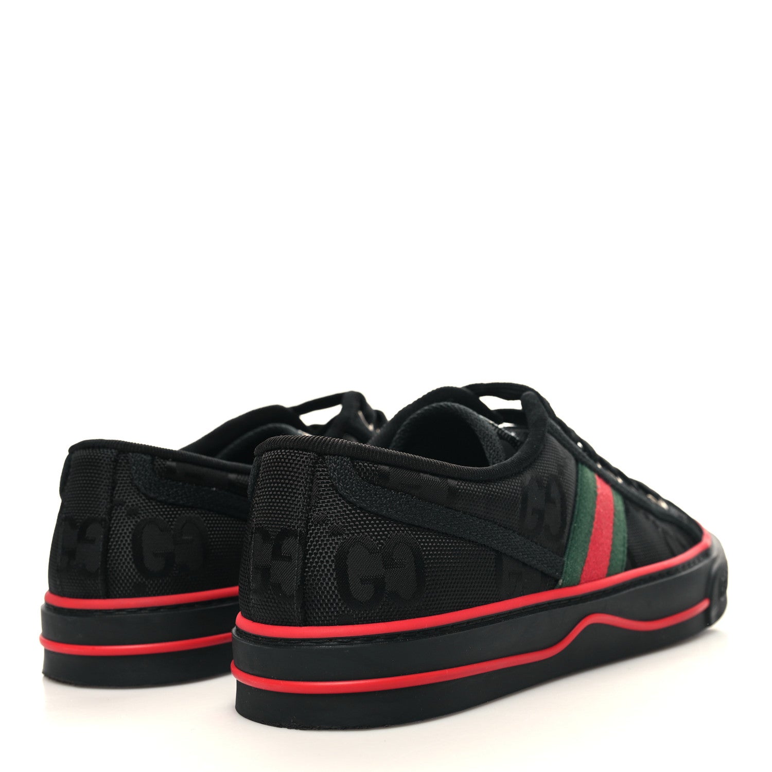 Gucci Econyl Nylon Web Monogram Off The Grid Mens 1977 Tennis Sneakers 39 Black 4 of 7