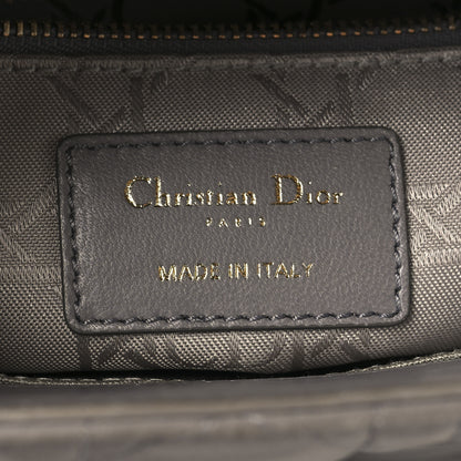 Christian Dior Lambskin Cannage Small Lucky Badges My Lady Dior Grey 6 of 13