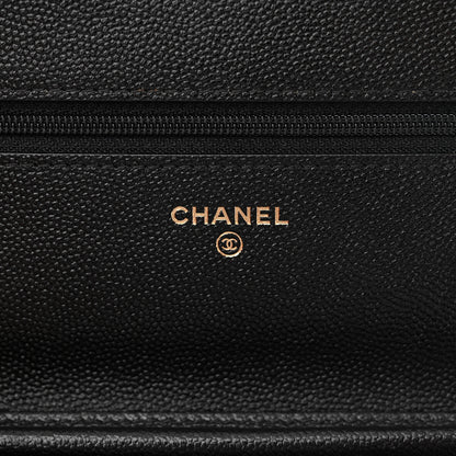 Chanel Caviar Quilted Golden Class Wallet On Chain WOC Black 6 of 12