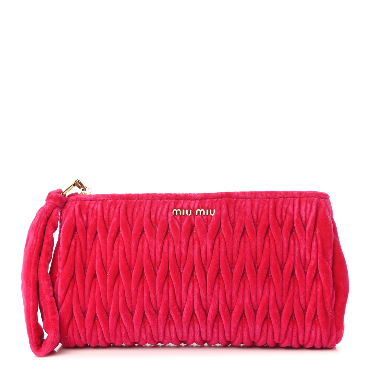 Miu Miu Velluto Matelasse Clutch Fuxia 1 of 10