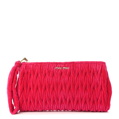 Miu Miu Velluto Matelasse Clutch Fuxia 1 of 10